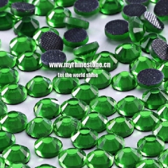 Emerald Round Shape Flat-back Korean Loosing Rhinestones