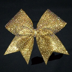 Bling Crystal Cheer Bow Motif Rhinestone Heat Transfer Iron on for All Stars Decoration