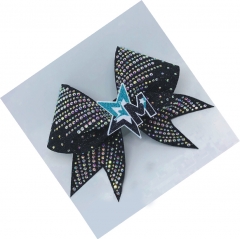 Hot Fix Custom Bows Design Crystal Rhinestone Iron on Transfer For All Stars Cheer Team