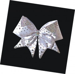 Wholesale New Arrival Bows Motif Hot Fix Crystal Rhinestone Glitter Iron on Transfer for Cheer Team