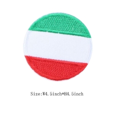 Custom Iron on Italy Flag Embroidery Patch Design For Clothes