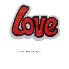 Custom Love Motif Iron on Embroidery patch