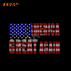 Make America GREAT Again Rhinestone Transfer for 4th of July Boutique Outfit