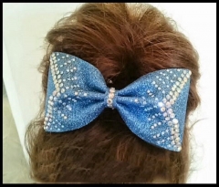 Hot fix cheer bow style High Heel Rhinestone Iron on Transfer Wholesale