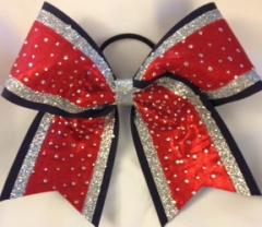 small cheer bow iron on ribbon with glitter vinyl rhinestone heat transfer designs