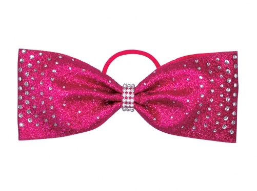 Custom Hot Fix Korean rhinestone cheer bow Iron On Transfer