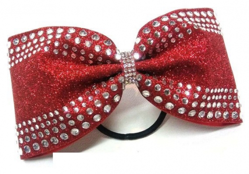Custom cheer bow shape rhinestone Iron On Transfer for Accessories