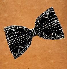 2018 cheer bow strip iron on ribbon hot fix rhinestones transfer