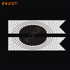 Wholesale Cheer Bow Ribbon Strip Iron on Rhinestone Heat Transfer with glitter vinyl