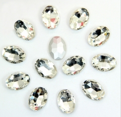 MCE Quality Loose Oval Flatback Sew On Crystal Rhinestone in Bulk for Garment