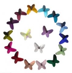 Loose Multicolored Flatback Sew On Crystal Butterfly Shape Rhinestones For Clothes