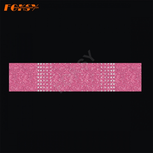 Custom Hot Fix Korean rhinestone cheer bow Iron On Transfer