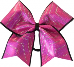 Iron On cheer Bow Strips Rhinestone Transfer Designs