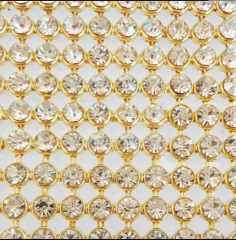 Fashionable Rhinestone Metal Mesh Trimming For Garment