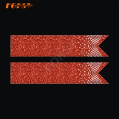 Wholesale Bling Strips for Cheer Bow Rhinestone Iron On Transfers with Glitter Grosgrain Vinyl