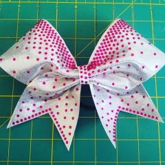 Wholesale Cheer Bow Hotfix Rhinestones transfers for Strips Motif Design
