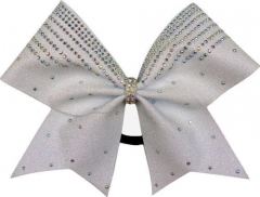 cheer bow iron on grosgrain with glitter vinyl Korean Crystal Rhinestone Transfer