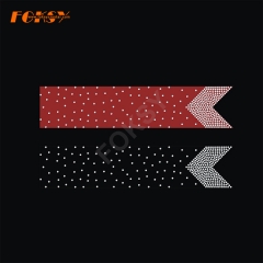 cheer bow ribbon strip Hot fix Rhinestone Transfer iron on glitter grosgrain