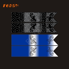 Wholesale Cheer Bow Strip Motif Rhinestone Heat Transfer Iron on Grosgrain for decoration