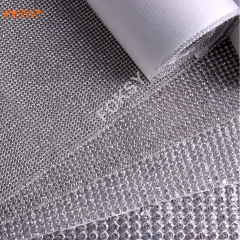 2018 new style hot fix crystal rhinestone mesh sheet trimming hot fix adhesive rhinestone mesh