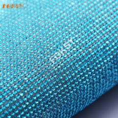 Crystal Aqua Bohemica Rhinestone Self Adhesive Sheet Or Hotfix Rhinestone Decor Mesh Roll