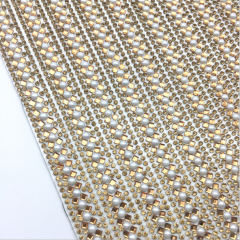 Hot Fix Self-adhesive Smoked Topaz Stones Rhinestone Sheet with Milky White Jewels