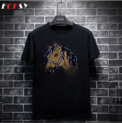 Horse Animal Iron on Rhinestone Motif