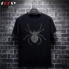 Custom Hot Fix Spider Motif Rhinestone Heat Transfer Design Iron on Clothing