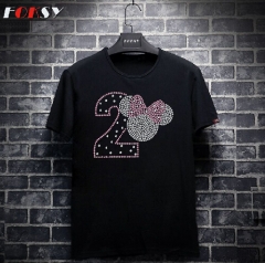 Number 2 Minnie Head Rhinestone Transfer
