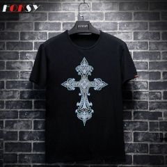 Fleur-de-lis Cross Heat Rhinestone Transfer
