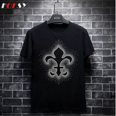 Fleur-de-lis Iron on Rhinestone Sticker