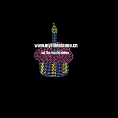 Cup Cake Rhinestone Hotfix Transfer for Birthday Kid