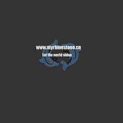 Dolphin Animal Hot Fix Rhinestone Motif