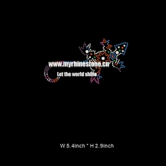 Gecko Hot Fix Rhinestone Sticker