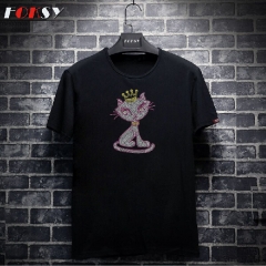 Crown Cat Hot Fix Rhinestone Motif