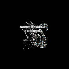 Swan Iron on Rhinestone Motif