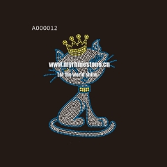 Cat Crown Hot Fix Rhinestone Transfer