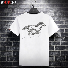 Running Horse Iron on Rhinestone Transfer