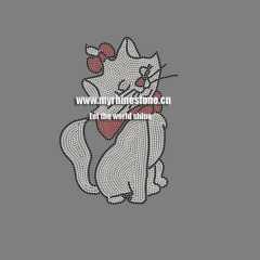 Beautiful Cat Hot Fix Rhinestone Transfer