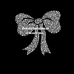 Big Clear Crystal Bow Rhinestone Transfers