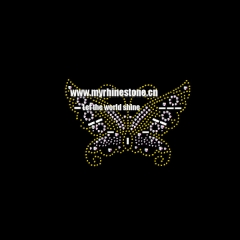 Custom Hot Fix Butterfly Motif Rhinestone Heat Transfer Design Iron on Clothing