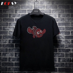 Fish Iron on Rhinestone Motif