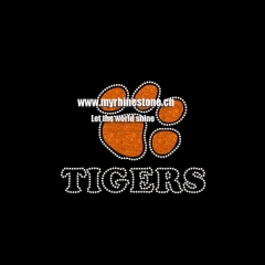 Tigers Paw Hot Fix Rhinestone Motif