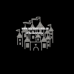Crystal Castle Motif Hot Fix Rhinestone Transfer