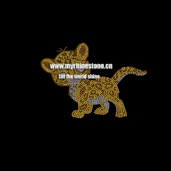 Small Tiger Iron on Rhinestone Transfer