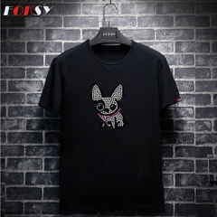 Cute Dog Hot Fix Rhinestone Transfer