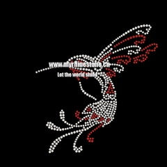 Bird Iron on Rhinestone Motif