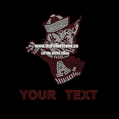 Your Text Cat Iron on Rhinestone Sticker