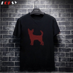 Dog Iron on Rhinestone Motif