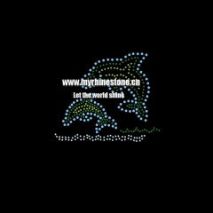 Dolphins Heat Rhinestone Transfer Design